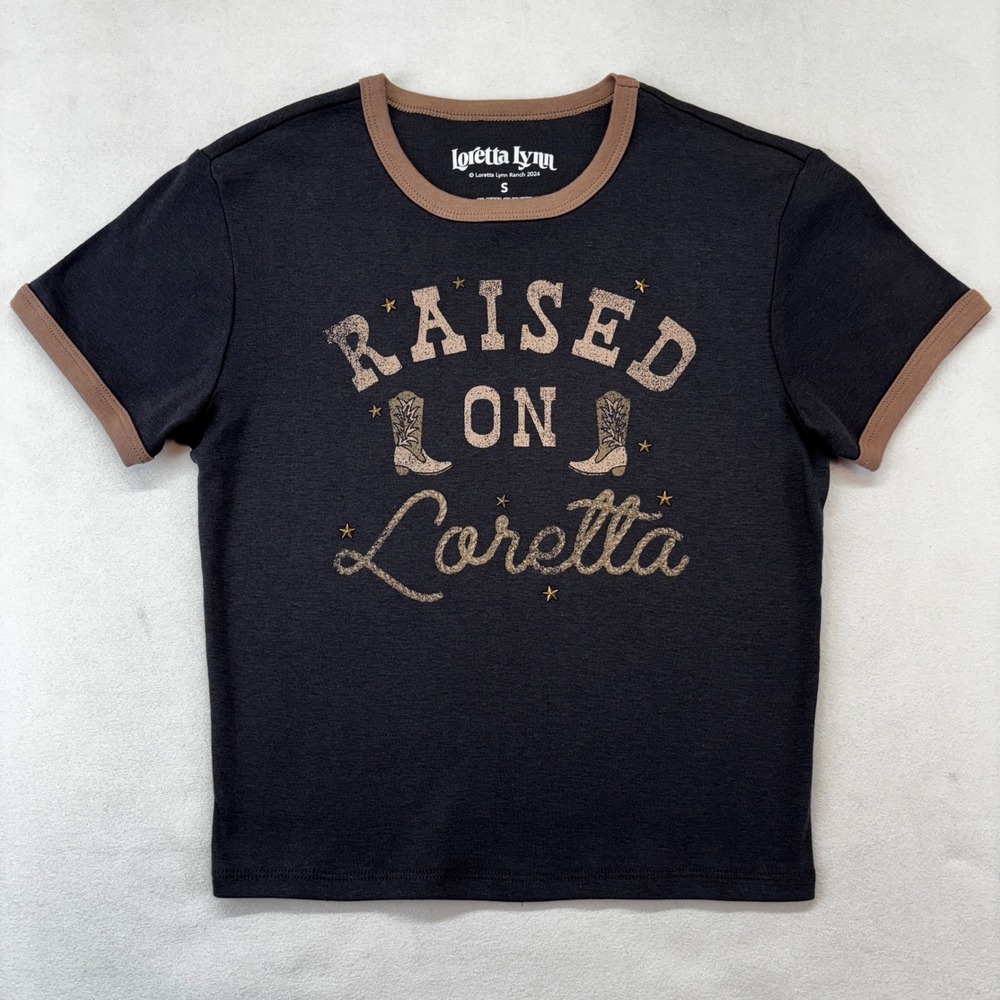 Loretta Lynn T-Shirt Womens Small Black Raised on Loretta  Graphic Tee NWOT